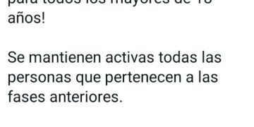 Los mayor de 18 años ya podrán vacunarse.