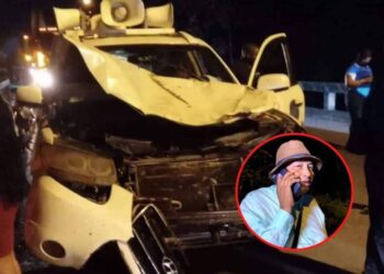 Apostol Santiago sufre aparatoso accidente.
