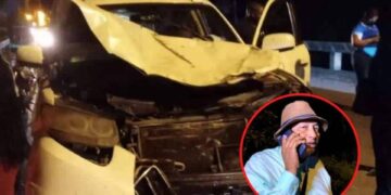 Apostol Santiago sufre aparatoso accidente.