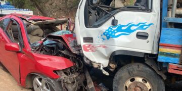 1 muerto y 5 heridos, tras accidente de tránsito.