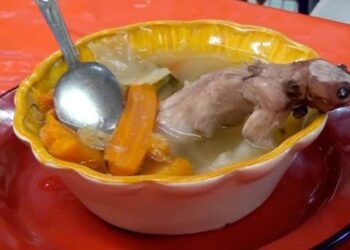 Caldo de rata, sabroso y nutritivo.