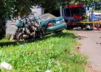 Familia fallece en accidente de tránsito en Ereguayquin.