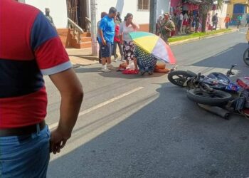 Motociclista atropelló a una niña en el centro de San Miguel.