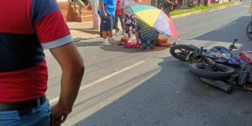 Motociclista atropelló a una niña en el centro de San Miguel.
