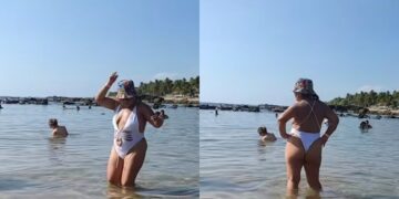Tiktoker “Tulipán Negro” alborota las redes sociales al aparecer en traje de baño.