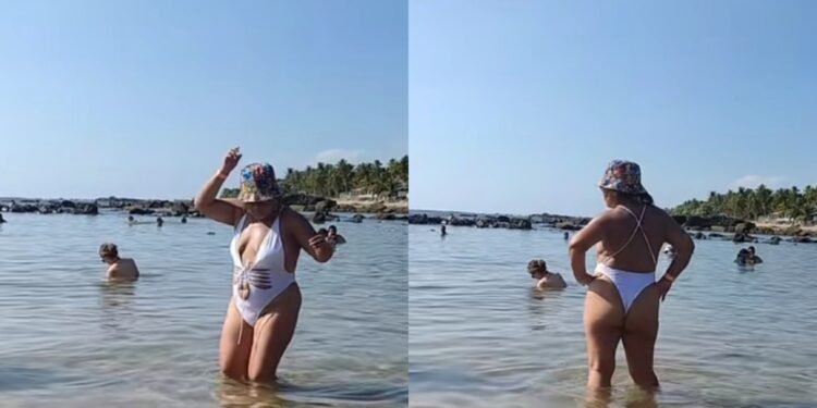 Tiktoker “Tulipán Negro” alborota las redes sociales al aparecer en traje de baño.