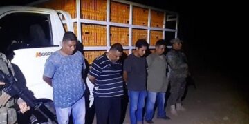 Capturan a sujetos que pretendían ingresar ilegalmente 1,500 gallinas al país.