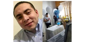 Dan último adiós a Policía y su bebé fallecidos en accidente de tránsito.