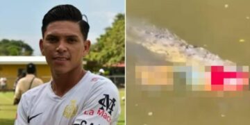 Futbolista fue devorado por cocodrilo.