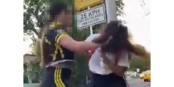 Estudiante agrede a otra menor en San Miguel.