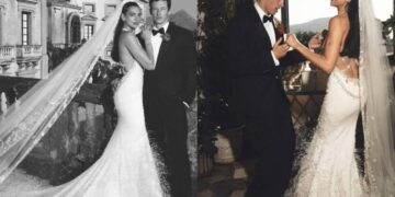 Dua Lipa deslumbra con un espectacular vestido Chanel en su boda